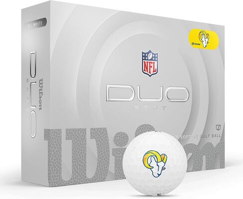 WILSON 2025 Duo Soft NFL Golf Ball - 12 Balls, White, Atlanta Falcons in Saudi Arabia
