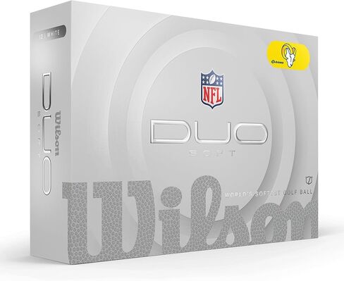 WILSON 2025 Duo Soft NFL Golf Ball - 12 Balls, White, Atlanta Falcons in Saudi Arabia