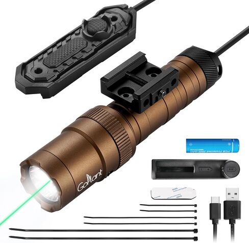 2000 مصباح يدوي تكتيكي Lumen ، طائرة مصباح سلاح LED ALUCRAFT ، وقت طويل ، 90 دقيقة من ضوء الليزر PICATINNY ، مصباح يدوي بندقي in Kuwait