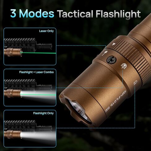 2000 مصباح يدوي تكتيكي Lumen ، طائرة مصباح سلاح LED ALUCRAFT ، وقت طويل ، 90 دقيقة من ضوء الليزر PICATINNY ، مصباح يدوي بندقي in Kuwait