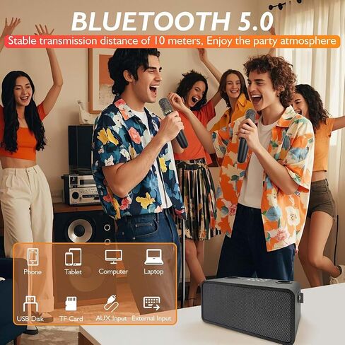 مكبر صوت بلوتوث محمول مع إدخال Radio Treble/Bass AUX ، منفذ USB ، فتحة بطاقة SD Micro- مكبرات صوت بصوت عالٍ مدعومة بطارية ، هدايا للمنزل/الفصول الدراسية in Kuwait