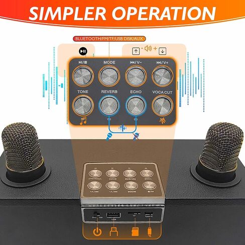 مكبر صوت بلوتوث محمول مع إدخال Radio Treble/Bass AUX ، منفذ USB ، فتحة بطاقة SD Micro- مكبرات صوت بصوت عالٍ مدعومة بطارية ، هدايا للمنزل/الفصول الدراسية in Kuwait