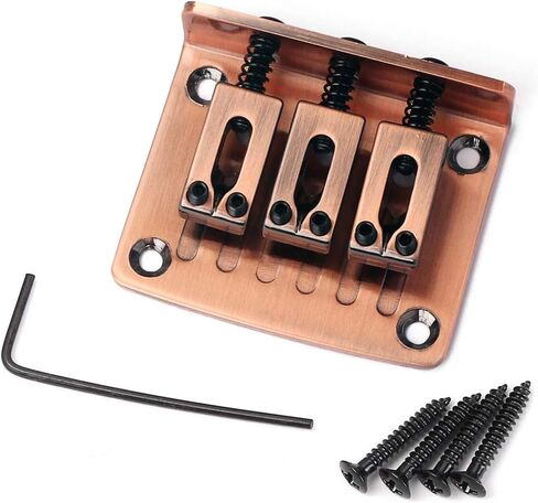 Zinc Alloy Bridge Adjustable 3 String Headless Guitar Bridge for Cigar Box Electric Guitar Replacement in Saudi Arabia