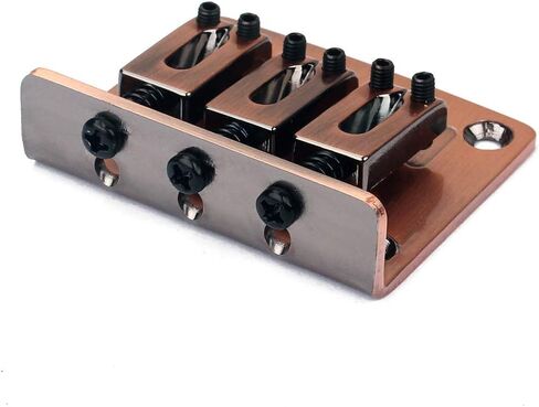 Zinc Alloy Bridge Adjustable 3 String Headless Guitar Bridge for Cigar Box Electric Guitar Replacement in Saudi Arabia