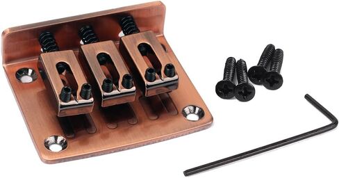 Zinc Alloy Bridge Adjustable 3 String Headless Guitar Bridge for Cigar Box Electric Guitar Replacement in Saudi Arabia