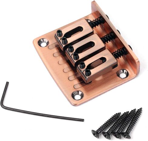 Zinc Alloy Bridge Adjustable 3 String Headless Guitar Bridge for Cigar Box Electric Guitar Replacement in Saudi Arabia