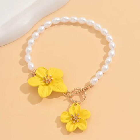 Flower Anklets for Women Trendy Flower Ankle Bracelet Boho Floral Anklet Summer Beach Anklets Jewelry for Women in Kuwait