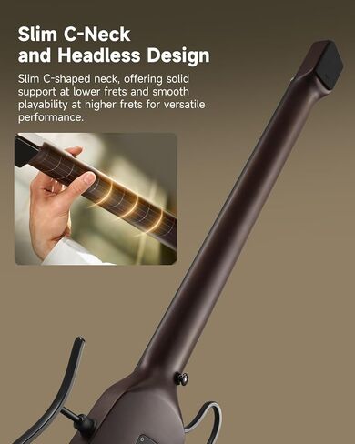 Donner Hush C Acoustic-electric Nylon String Guitar الكلاسيكية-غيتار سفر خفيف الوزن مع موالف مدمج ، HPS-II Preamp ، جاك سماعة الرأس وموقف سريع للنساء-Sunburst in Kuwait