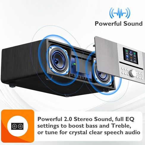 MS4 CD Player I FM Radio I Hifi System I Bluetooth I نظام استريو قوي I Acoustic Wood Cabinet I CD Player مع مكبرات الصوت in Kuwait