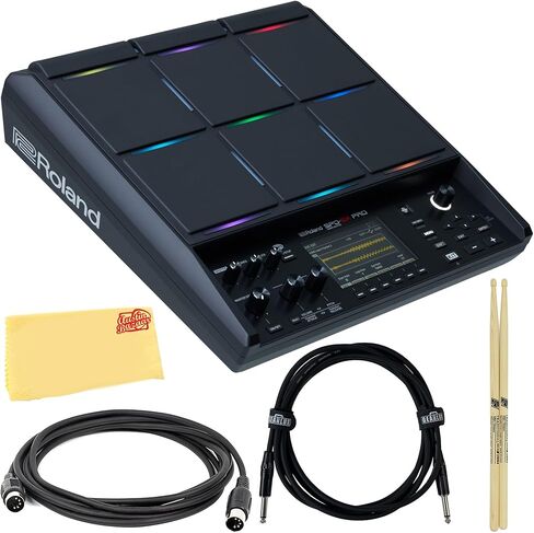 رولاند SPD-SX Pro Backddle وسادة أخذ عينات مع طبل ، وكابل MIDI ، وكابل الأدوات ، وقطعة قماش أوستن بازار تلميع in Kuwait