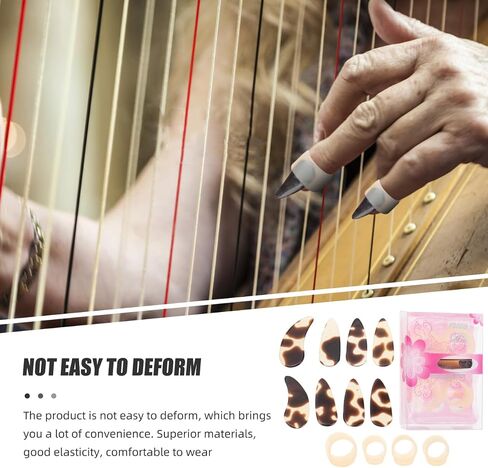 مجموعة الأظافر Favomoto Guzheng ، حماة الأظافر السيليكون Guzheng ، إبهام ، يمارس إبهام الغيتار المحمولة اختيارات الأجزاء على الأجزاء لسلسلة الممارسة in Kuwait