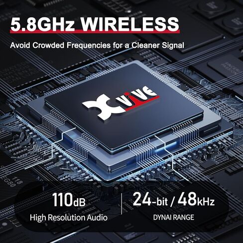 XVIVE U45 اللاسلكي نظام الشاشة داخل الأذن مع جهاز إرسال ومستقبل 5.8 جيجا هرتز in Kuwait