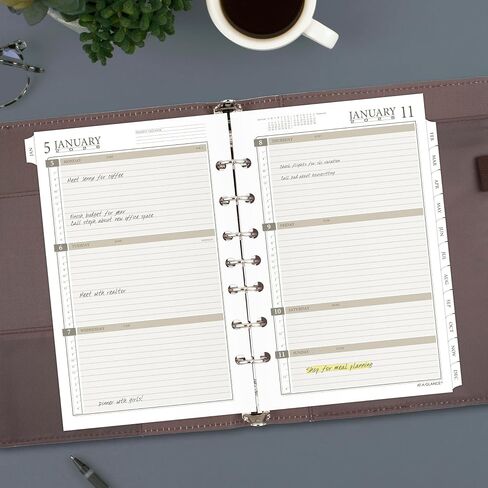 AT-A-GLANCE 2026 Planner Refill, Weekly & Monthly, 3.75" x 6.75", Portable Size 3, Loose-Leaf (471-285Y-26) in Kuwait
