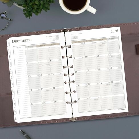 AT-A-GLANCE 2026 Planner Refill, Weekly & Monthly, 3.75" x 6.75", Portable Size 3, Loose-Leaf (471-285Y-26) in Kuwait