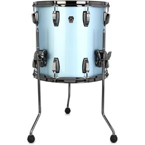 Ludwig Legacy Maple Floor Tom - 14 x 14 inches, Beacon Blue Metallic with Black Nickel Hardware, Sweetwater Exclusive in Saudi Arabia