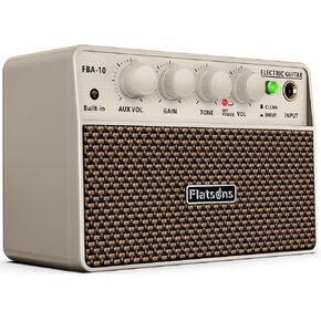 FBA-10 Guitar Amp, 10W Mini Electric Guitar Amplifier with Clean/Drive Channel, 6H Working, USB-C Rechargeable, 3.5mm Headphone/AUX Jack, Wireless Portable Amp for Indoor Practice, Traveling in Saudi Arabia