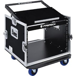 PRORECK 8U RACK/ROAD CASE مع TOP SLANT MIXER TOP ، وعجلات ، وعمق راعي 20 '، والخشب الرقائقي ، وحجم تثبيت 8U ، وأداء المرحلة الاحترافية. in Kuwait