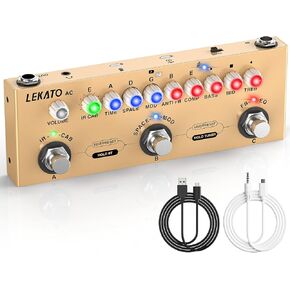 LEKATO Multi Effects Guitar Pedal, with IR Loading 9 AMP Models, Delay Reverb Distortion Overdrive Pedal, Rechargable Electric Guitar Effects Multi Pedal Support Recording,Bluetooth 5.0 in Saudi Arabia