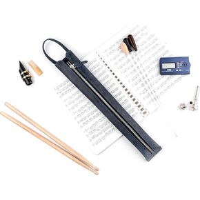 Premium Crazy Horse Leather Conductor Case - متينة وأنيقة. حامل عصا كوندوسكتور. حماية العصا. الملحقات للموصلات. حقيبة عصا مع مقبض (أسود) in Kuwait