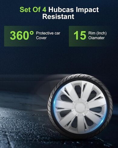 SCITOO Premium 16 Inch Hubcaps Set of 4 Wheel Rim Cover OEM Style Easy Snap On Car Truck SUV Hub Cap Replacement for Mazda,for Dodge,for Ford,for Honda,for Kia,for Mitsubishi,for Hyundai,etc. in Saudi Arabia