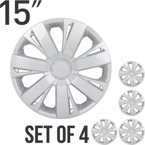 SCITOO Premium 16 Inch Hubcaps Set of 4 Wheel Rim Cover OEM Style Easy Snap On Car Truck SUV Hub Cap Replacement for Mazda,for Dodge,for Ford,for Honda,for Kia,for Mitsubishi,for Hyundai,etc. in Saudi Arabia