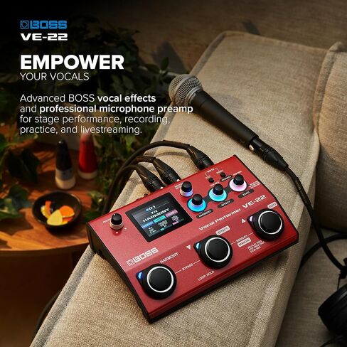 رئيس VE-22 أداء الصوتي | معالج متعددة الآثار المتقدمة للمطربين | وئام قوي ومضاعفة وظائف | تصحيح الملعب التلقائي | مثالي لأداء المسرح والتسجيل والبث المباشر والمزيد in Saudi Arabia