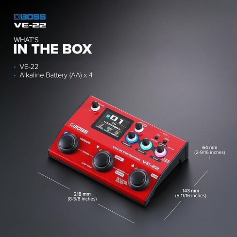 رئيس VE-22 أداء الصوتي | معالج متعددة الآثار المتقدمة للمطربين | وئام قوي ومضاعفة وظائف | تصحيح الملعب التلقائي | مثالي لأداء المسرح والتسجيل والبث المباشر والمزيد in Saudi Arabia