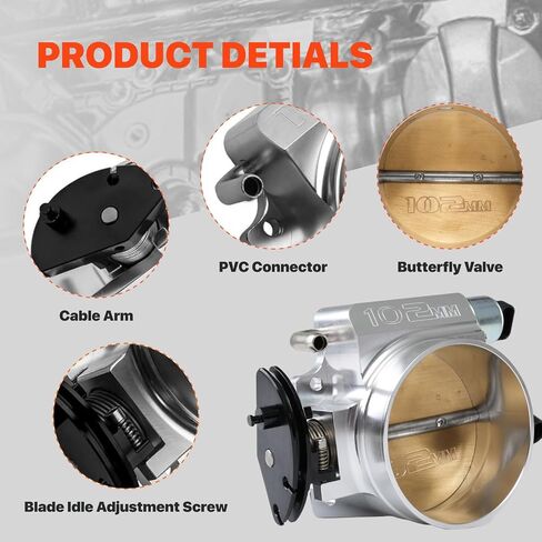 92 ملم تجميع الجسم الخانق مع TPS IAC لـ GM Gen III LS1 LS2 LS3 LS6 LS7 LSX LS Throttle Body 4 مسامير أسود in Kuwait