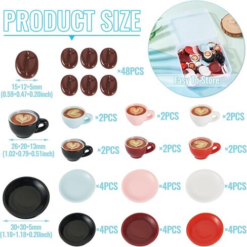 PANDAHALL 20 PCS MINI COFFE COFS MINIATURE DOLLHOUSE Accessories أكواب قهوة بيضاء صغيرة للمطبخ المصغر DIY ، ديكور المناظر الطبيعية الصغيرة ، الحفلات. in Saudi Arabia
