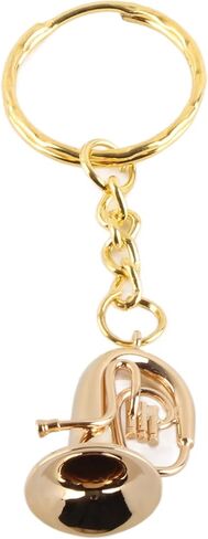 Miniature Brass Tuba Key Chain Golden Musical Instrument for Graduation Birthday Gift in Saudi Arabia