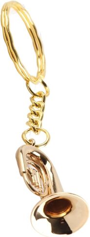 Miniature Brass Tuba Key Chain Golden Musical Instrument for Graduation Birthday Gift in Saudi Arabia