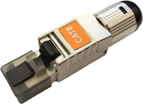 موصلات Cat6a و Cat8 Ethernet ، تمرير خالي من الأدوات عبر المكونات المحمية RJ45 ، تثبيت الحقل السريع (موصل 2 عبوة) in Saudi Arabia