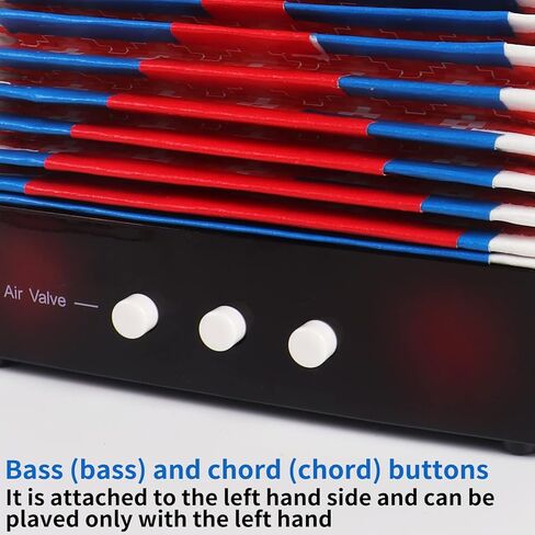 LOTKEY 7 KEY KEORS ARCRODION ، 3 BASS MINI CORDORION ، تصميم محمول خفيف الوزن ودائم للطلاب ، والأطفال ، والمبتدئين لممارسة (أسود) in Kuwait