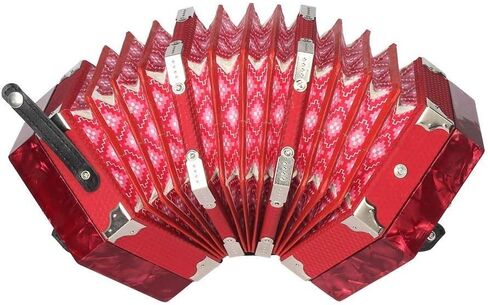 Button Anglo Concertina Concertina Concertina 20 Key Anglo-style Concerto Portable Hexagon Actorion Child Child Junior Professional Professional Musical Musical Music in Kuwait