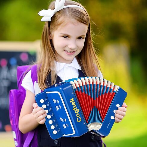 أبيض مصغرة أكورديون للأطفال 10 مفتاح من المفاتيح الأكورديون الموسيقية المتينة للمبتدئين للمبتدئين in Kuwait