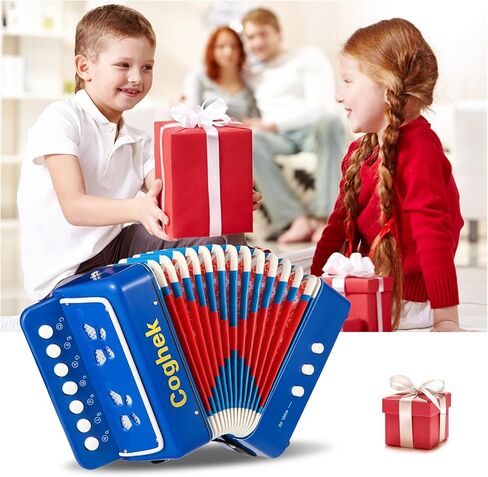 أبيض مصغرة أكورديون للأطفال 10 مفتاح من المفاتيح الأكورديون الموسيقية المتينة للمبتدئين للمبتدئين in Kuwait