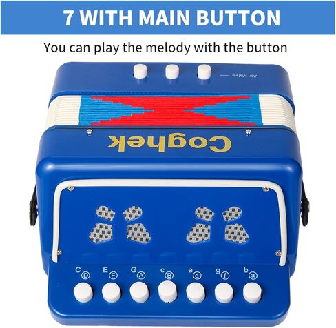 أبيض مصغرة أكورديون للأطفال 10 مفتاح من المفاتيح الأكورديون الموسيقية المتينة للمبتدئين للمبتدئين in Kuwait