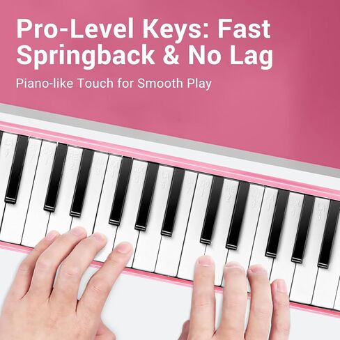MOSEN 32 Keys Melodica Instrument, Air Piano Keyboard Pianica Soprano Melodica with 2 Soft Long Tubes, Short Mouthpieces, Carrying Bag, Pink in Saudi Arabia