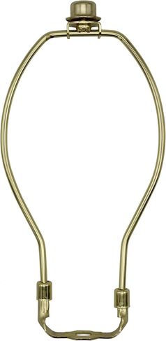 Creative Hobbies® 8 Inch Lamp Harp Kit - Regular Weight, Polished Finish | Harp, Finial and Harp Base Set for Table and Floor Lamps (Gold) in Saudi Arabia