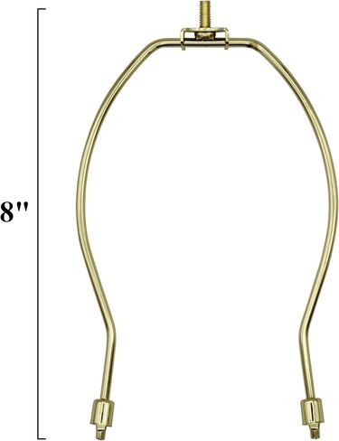 Creative Hobbies® 8 Inch Lamp Harp Kit - Regular Weight, Polished Finish | Harp, Finial and Harp Base Set for Table and Floor Lamps (Gold) in Saudi Arabia