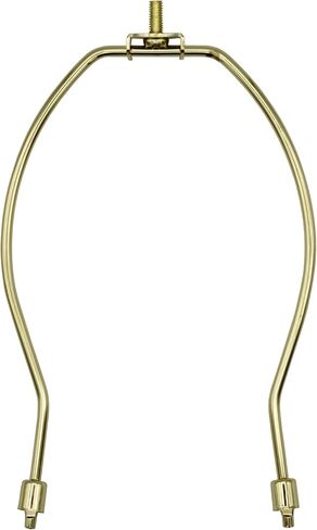 Creative Hobbies® 8 Inch Lamp Harp Kit - Regular Weight, Polished Finish | Harp, Finial and Harp Base Set for Table and Floor Lamps (Gold) in Saudi Arabia