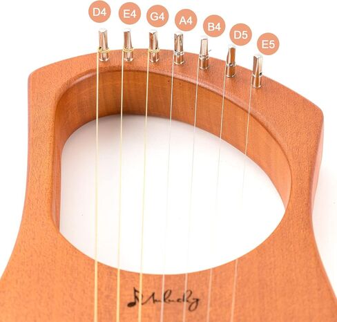 Lyre Harp Mulucky 7 Metal Lyre Steel String String Bone Saddle Mahogany Lyre أداة مع مفتاح ضبط وحقيبة أزعج أسود - MLH701 in Kuwait