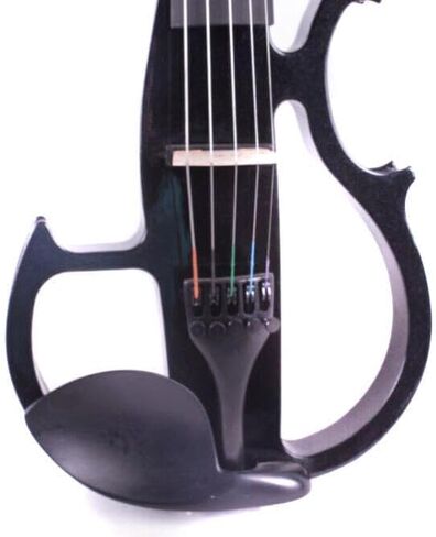 Viola Electric 16 بوصة فيولا الصلبة مع تجهيزات الأبنوس ، وحالات حمل وملحقات مدرجة للمهنيين والمبتدئين والطلاب (أسود) in Kuwait