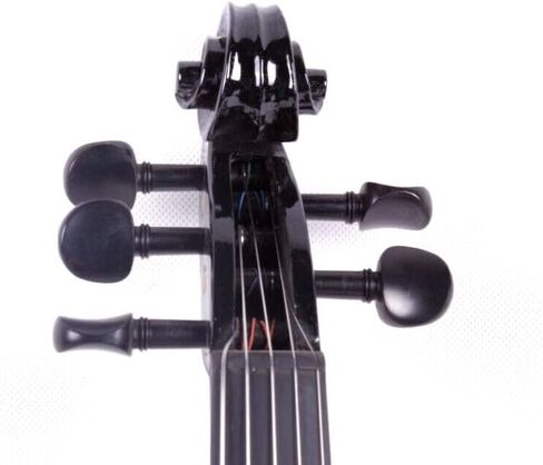 Viola Electric 16 بوصة فيولا الصلبة مع تجهيزات الأبنوس ، وحالات حمل وملحقات مدرجة للمهنيين والمبتدئين والطلاب (أسود) in Kuwait