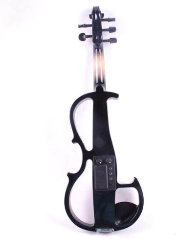 Viola Electric 16 بوصة فيولا الصلبة مع تجهيزات الأبنوس ، وحالات حمل وملحقات مدرجة للمهنيين والمبتدئين والطلاب (أسود) in Kuwait