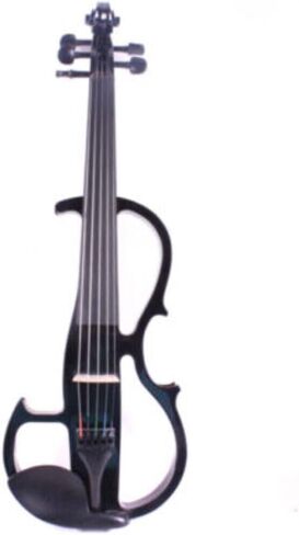 Viola Electric 16 بوصة فيولا الصلبة مع تجهيزات الأبنوس ، وحالات حمل وملحقات مدرجة للمهنيين والمبتدئين والطلاب (أسود) in Kuwait