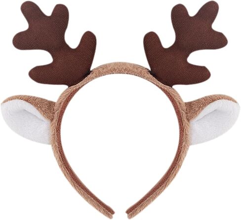 Dog Ears Headband, Realistic Animals Ears Headband, Fluffy Puppy Cosplay Costume Headwear for Halloween Christmas Carnival Festival Theme Party, Pet Birthday Party, Brown in Saudi Arabia