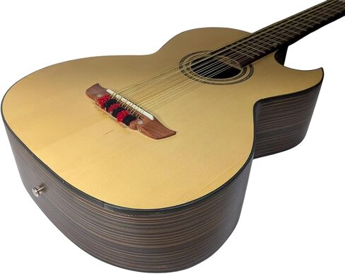 12 String Bajo Sexto, Solid Ebony Wood w/Truss Rod, Made in Mexico - BajoSexto Includes Gig Bag in Saudi Arabia