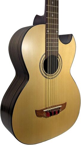 12 String Bajo Sexto, Solid Ebony Wood w/Truss Rod, Made in Mexico - BajoSexto Includes Gig Bag in Saudi Arabia