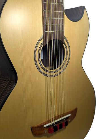 12 String Bajo Sexto, Solid Ebony Wood w/Truss Rod, Made in Mexico - BajoSexto Includes Gig Bag in Saudi Arabia